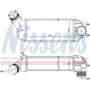 Intercooler, compresor NISSENS