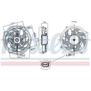 Motor electric,ventilator NISSENS