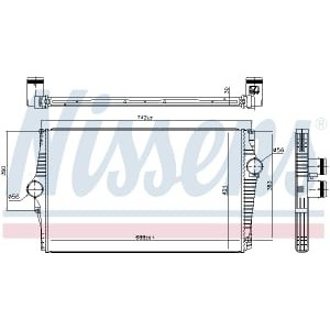 Intercooler, compresor NISSENS