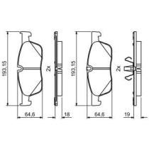 Set placute frana,frana disc BOSCH