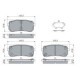 Set placute frana spate BOSCH KIA CARNIVAL II SORENTO III 2.0D-3.5 10.01-12.20 47.8 mm x 110.3 mm x 15.5 mm