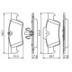 Set placute frana spate BOSCH pentru MERCEDES G (W463), GL (X164), M (W164), R (W251, V251) 3.0-6.0 06.04-04.18