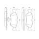 Set placute frana fata BOSCH DAEWOO ARANOS CIELO ESPERO LANOS NEXIA OPEL ASTRA F CALIBRA A KADETT E OMEGA A VECTRA A 52.4mm 156.6mm 18.3mm