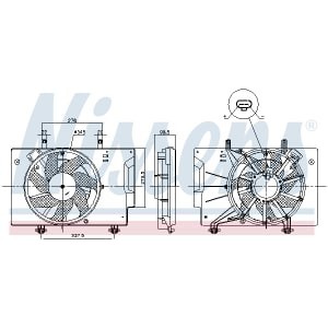 Ventilator, radiator NISSENS