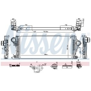 Intercooler, compresor NISSENS