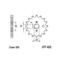 Pinion lant JT ZĘBATKI