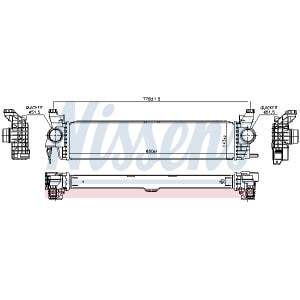 Intercooler, compresor NISSENS