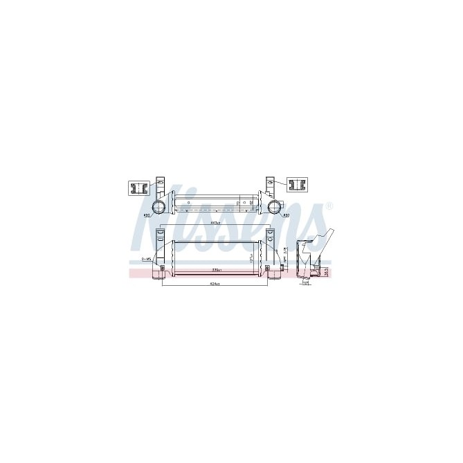 Intercooler, compresor NISSENS