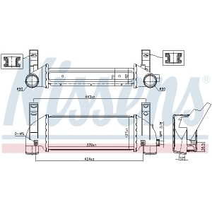 Intercooler, compresor NISSENS