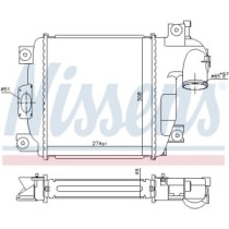 Intercooler, compresor NISSENS