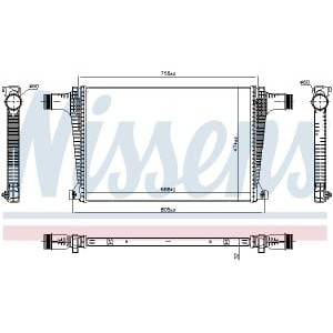 Intercooler, compresor NISSENS