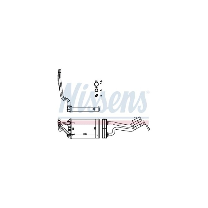 Schimbator caldura, incalzire habitaclu NISSENS