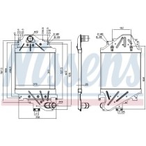 Intercooler, compresor NISSENS