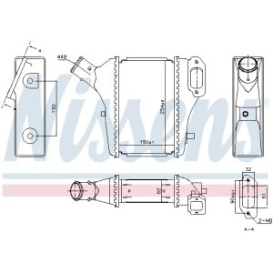 Intercooler, compresor NISSENS