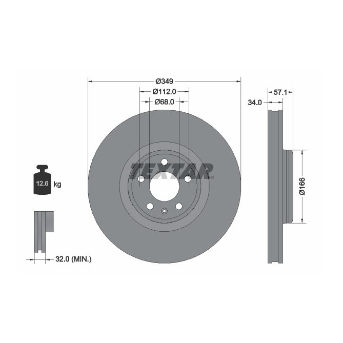 Disc frana TEXTAR