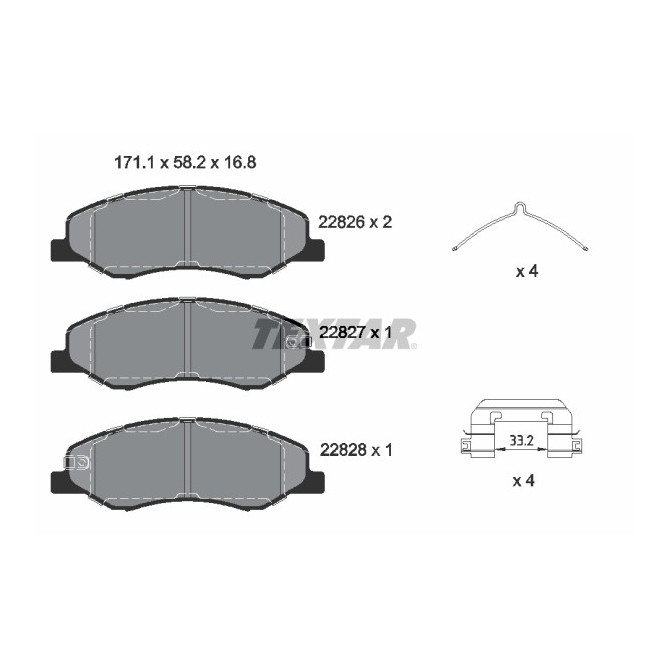 Set placute frana,frana disc TEXTAR