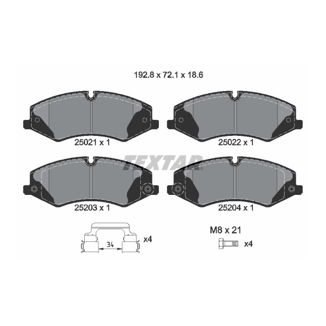 Set placute frana,frana disc TEXTAR