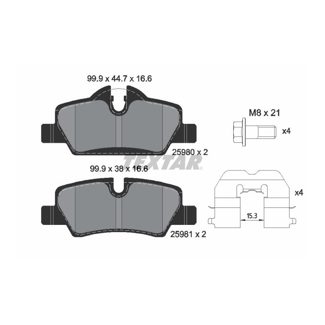 Set placute frana,frana disc TEXTAR