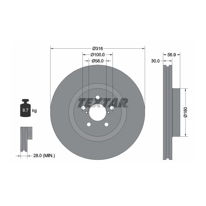 Disc frana TEXTAR