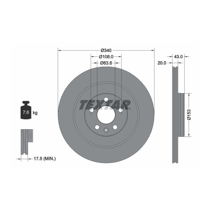 Disc frana TEXTAR