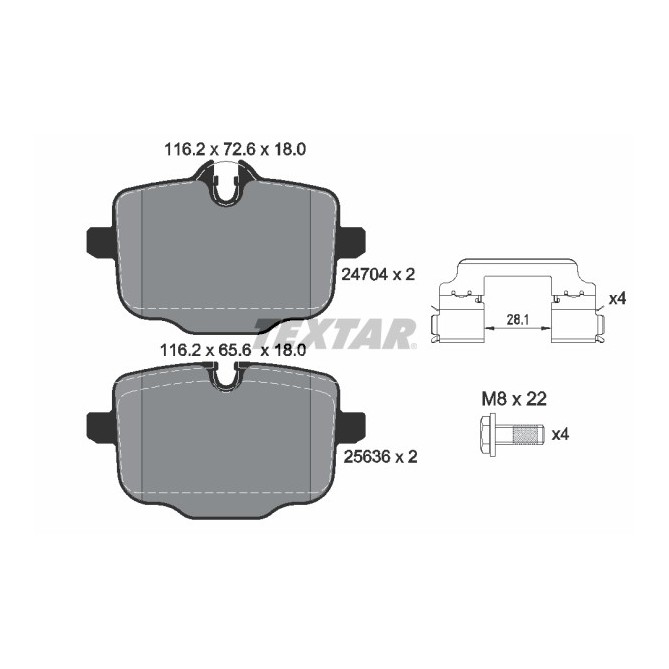 Set placute frana,frana disc TEXTAR