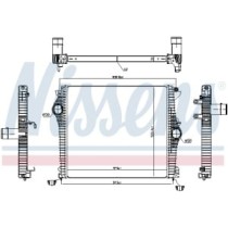 Intercooler, compresor NISSENS