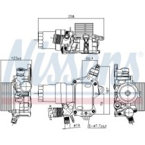 Radiator ulei, ulei motor NISSENS