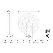 Disc frana BOSCH