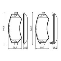 Set placute frana,frana disc BOSCH