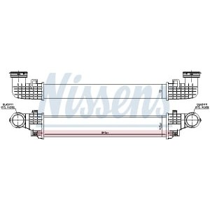 Intercooler, compresor NISSENS