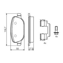 Set placute frana,frana disc BOSCH