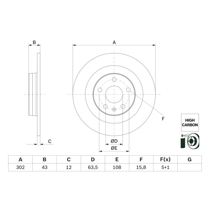 Disc frana BOSCH