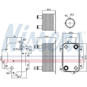 Radiator ulei, ulei motor NISSENS