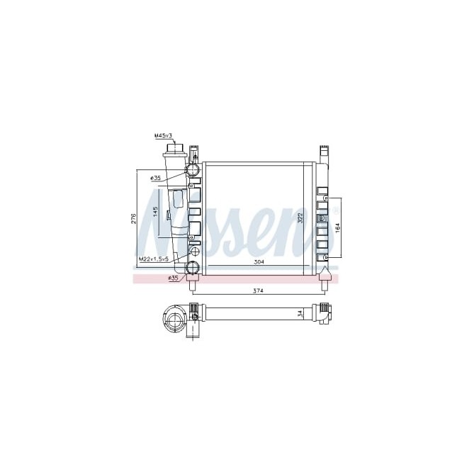 Radiator, racire motor NISSENS