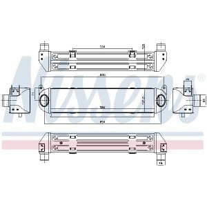 Intercooler, compresor NISSENS