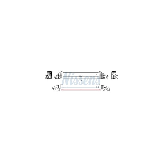 Intercooler, compresor NISSENS