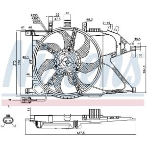 Ventilator, radiator NISSENS