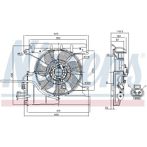 Ventilator, radiator NISSENS