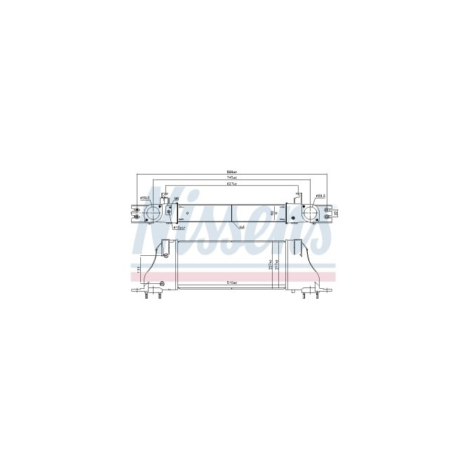 Intercooler, compresor NISSENS