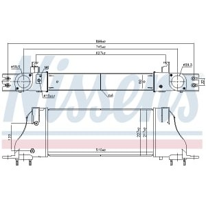 Intercooler, compresor NISSENS