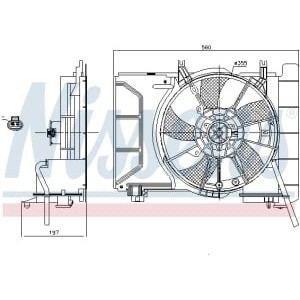 Ventilator, radiator NISSENS