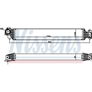 Intercooler, compresor NISSENS