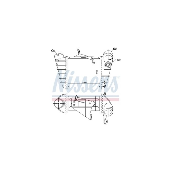 Intercooler, compresor NISSENS