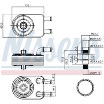 Radiator ulei, ulei motor NISSENS