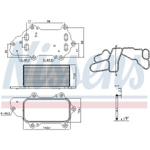 Radiator ulei, ulei motor NISSENS