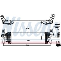 Intercooler, compresor NISSENS