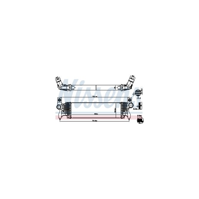 Intercooler, compresor NISSENS