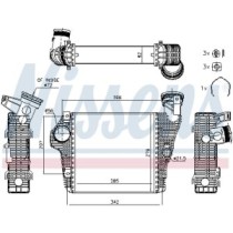 Intercooler, compresor NISSENS