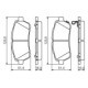 Set placute frana fata BOSCH pentru DAIHATSU MATERIA, SIRION; FORD FIESTA VI; SUZUKI SWIFT V, 51.4 mm x 125.8 mm x 16.4 mm