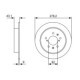 Disc frana BOSCH Spate Dreapta/Stanga SUZUKI SWIFT III SX4 1.3/1.5/1.6 02.05 Diametru exterior 278.2 mm Inaltime 43.1 mm Grosime 9.0 mm